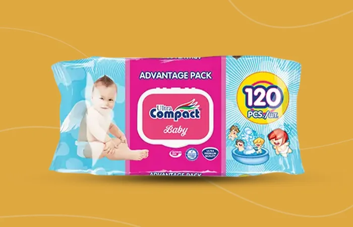 Ultra Compact Baby Wet Wipes 120 Pcs