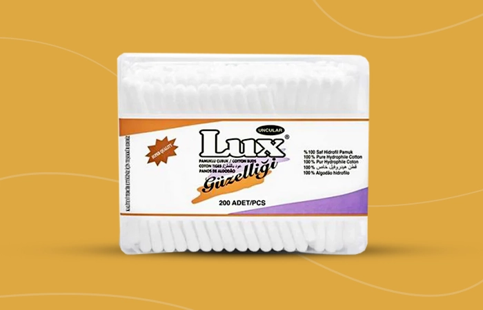 Uncular Lux Cotton Buds Rectangular 200 Pcs