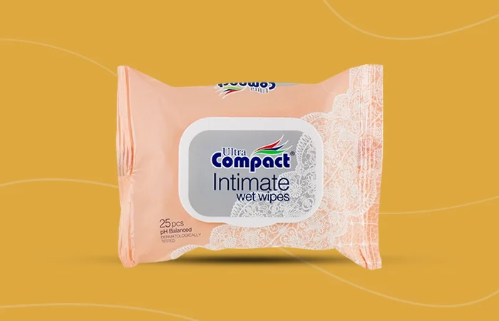 Ultra Compact Intimate Wet Wipes 25 Pcs