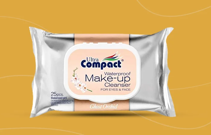 Ultra Compact Make-Up Cleanser Wipes Water Proof