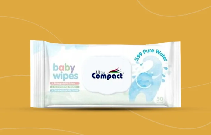 Ultra Compact Pure Water Baby Wet Wipes 50 Pcs